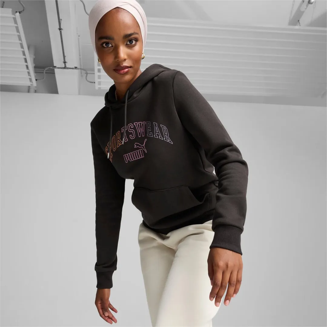 PUMA Ess+ Logo LAB Hoodie Dames - Maat M - Zwart