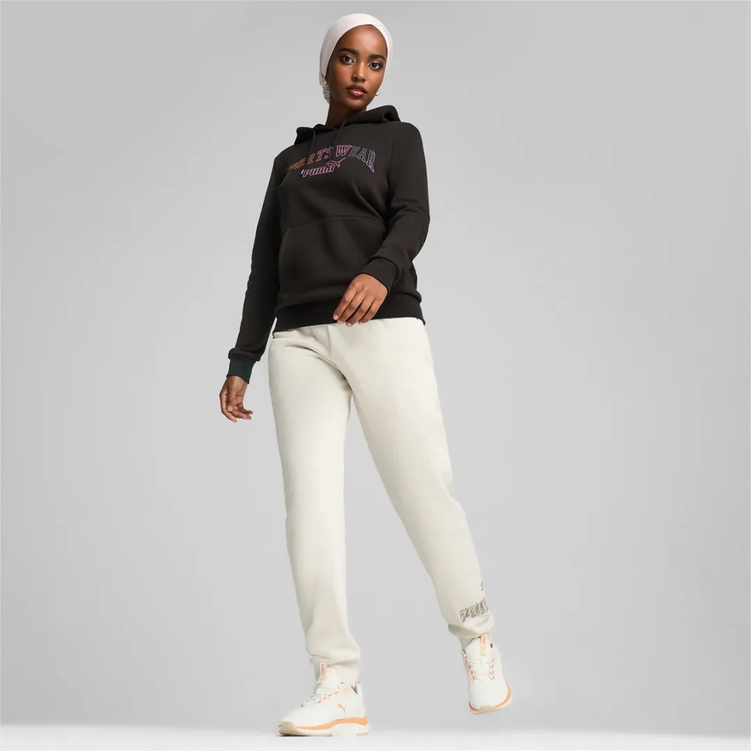 PUMA Ess+ Logo LAB Hoodie Dames - Maat M - Zwart