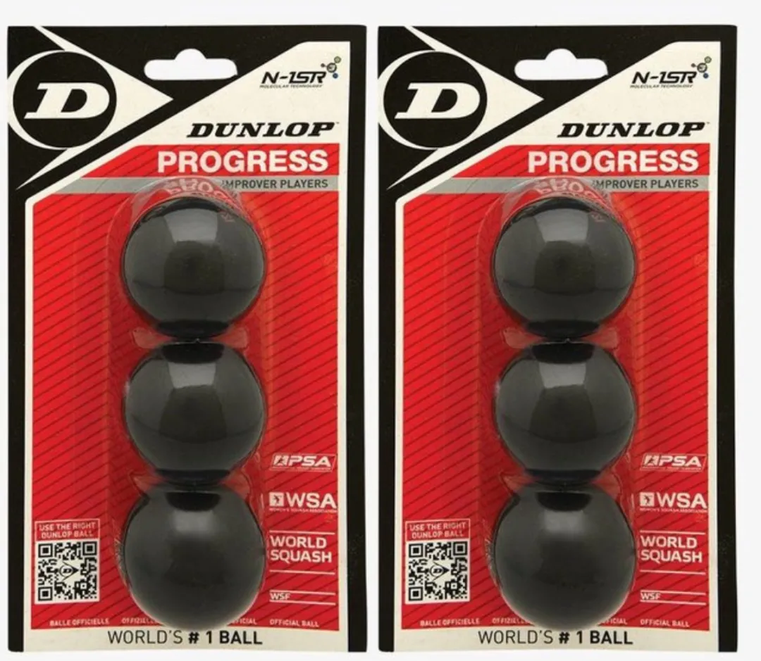 Dunlop Progress Squashbal 2x3-pack