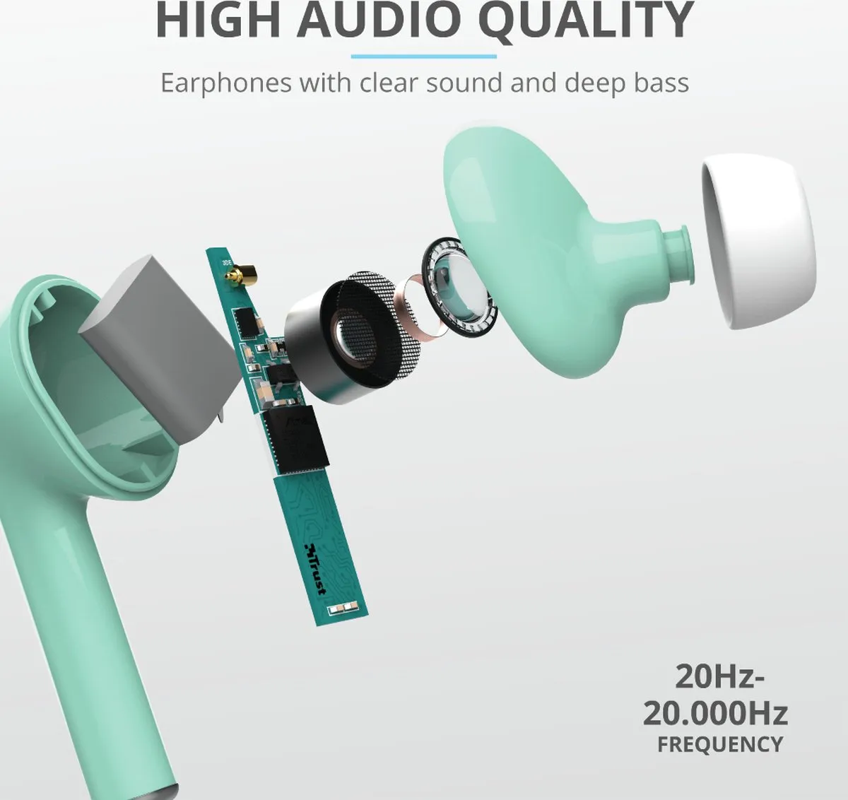 Trust Nika Touch 23703 In-Ear Oordopjes - Groen - afbeelding 6 van 6