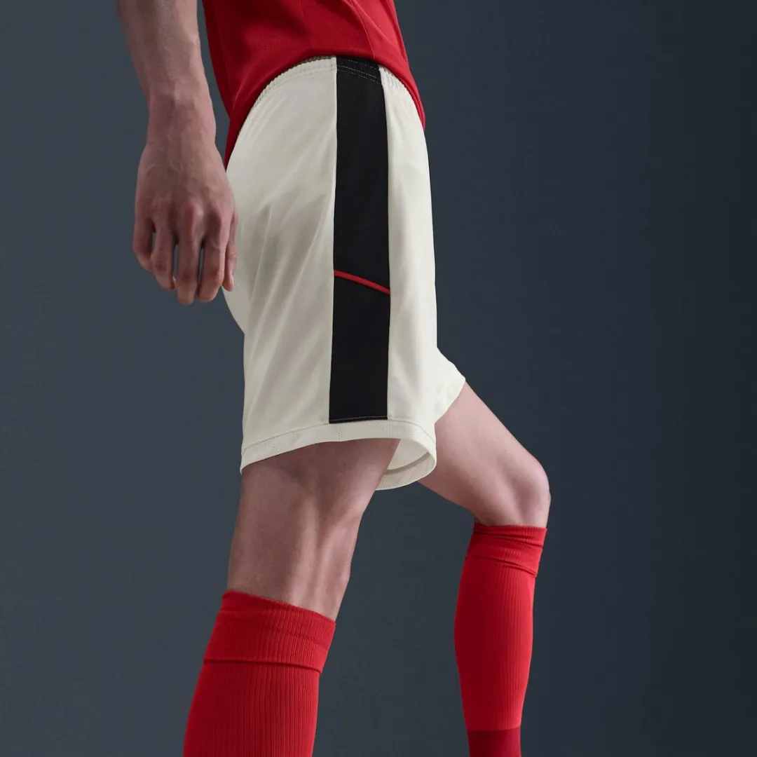 Nike Dri-FIT Academy 25 Short HJ3796-133 - XXL - Wit/Zwart/Rood