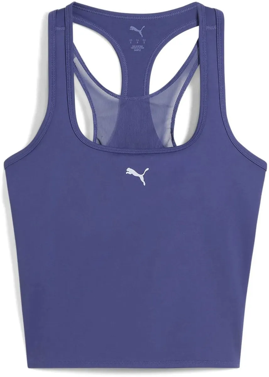 PUMA Cloudspun Mesh 2in1 Tank Top - Maat L - Donkerblauw