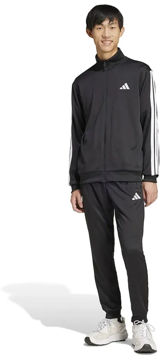 Adidas Basic 3 Stripes Trainingspak - Zwart L