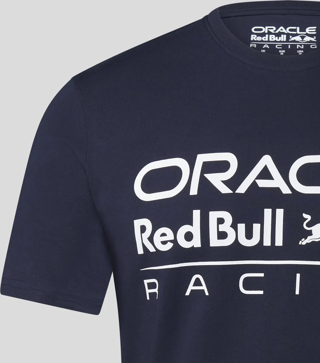 Red Bull Racing Logo Shirt Blauw XXL