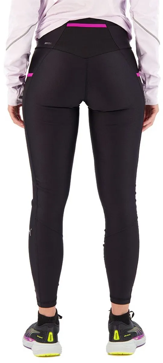 PUMA Run Marathon Tight Dames - Sportbroek 52138551 - S - Lichtgroen/Zwart