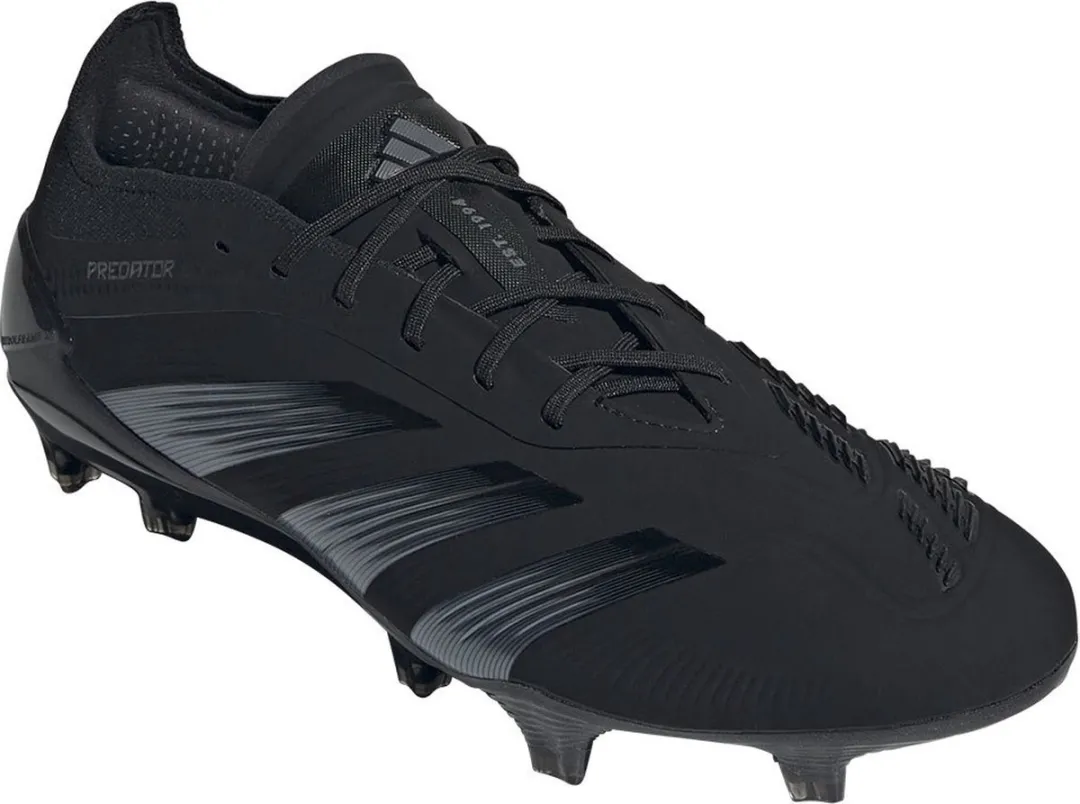 Adidas Predator Elite FG Voetbalschoen - 44 2/3 - Black/Black/White