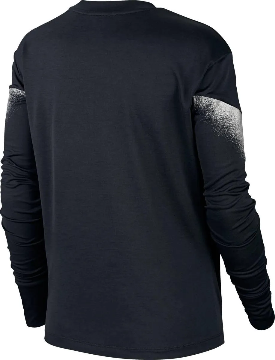 Nike Nk Midlayer Runway Sporttrui CJ1907_010 - XL - Black/Reflective Silv