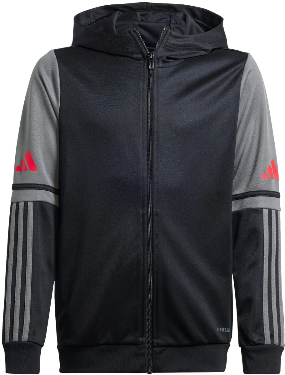 adidas Squadra 25 Hoodie Kinderen - Maat 164 - Zwart/Grijs
