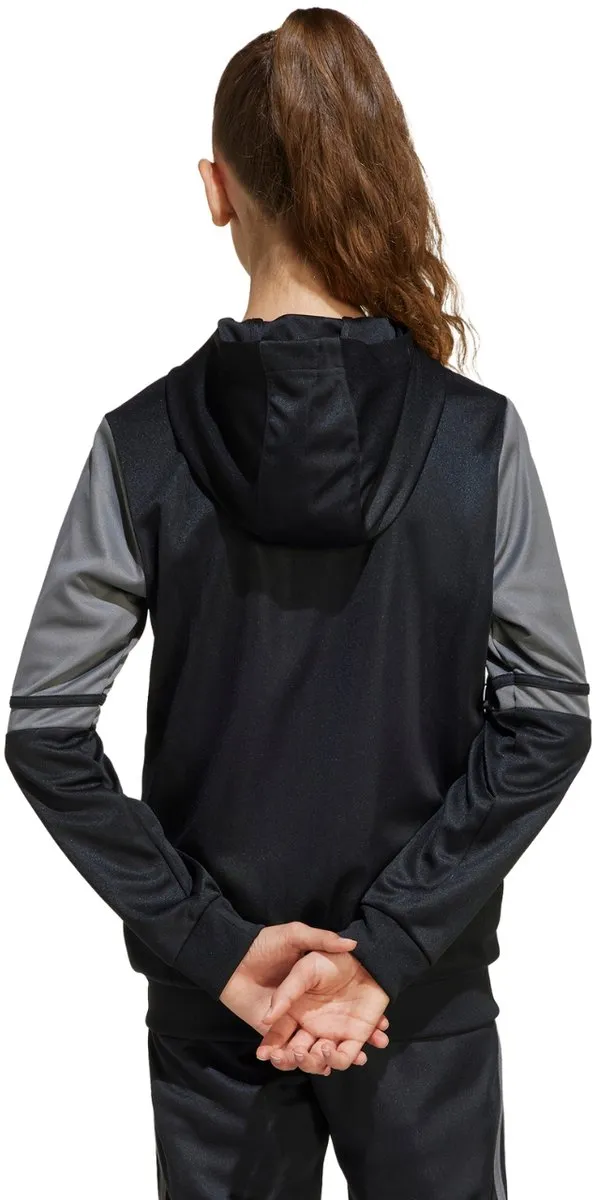 adidas Squadra 25 Hoodie Kinderen - Maat 164 - Zwart/Grijs