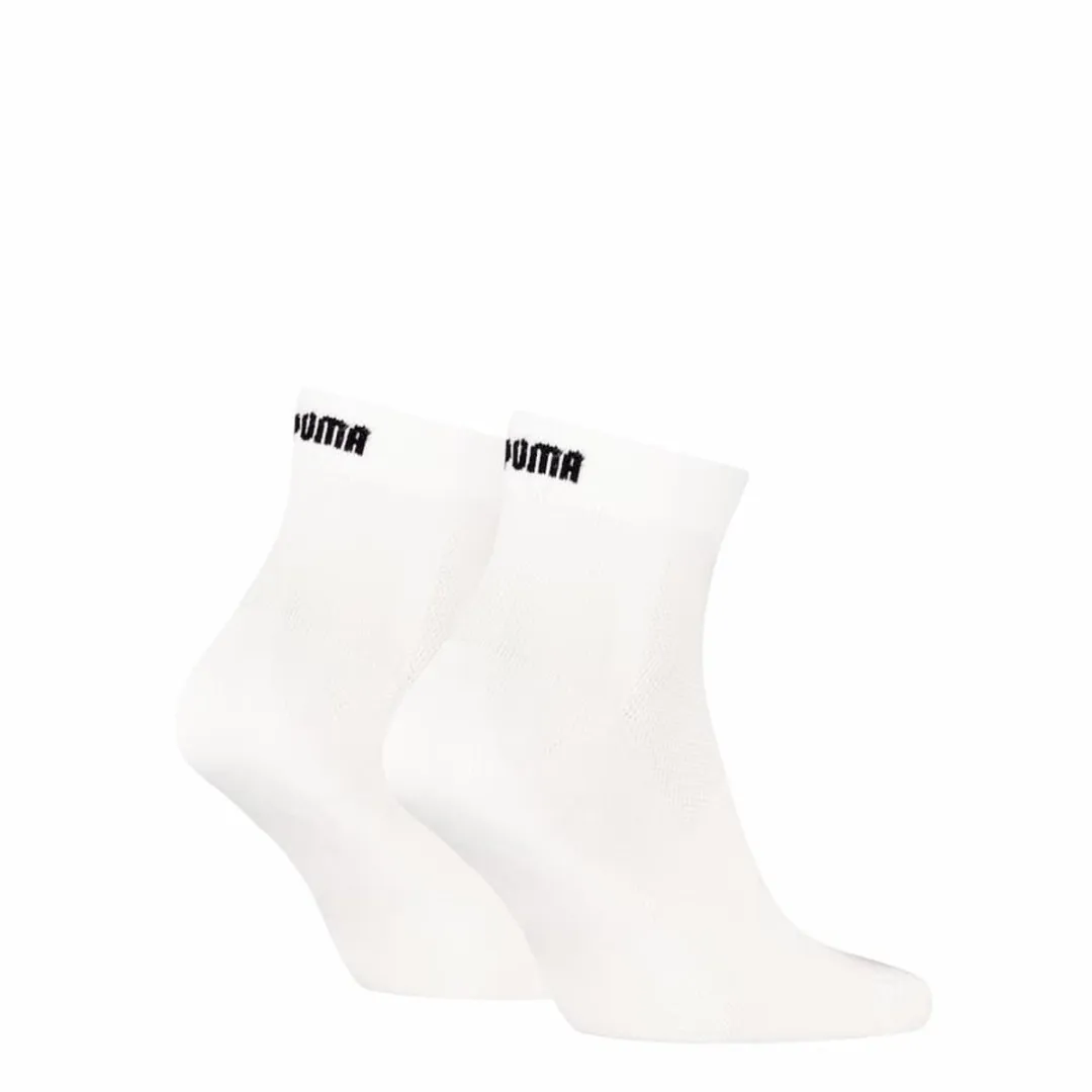 PUMA Unisex Quarter Sportsokken - White - 39-42