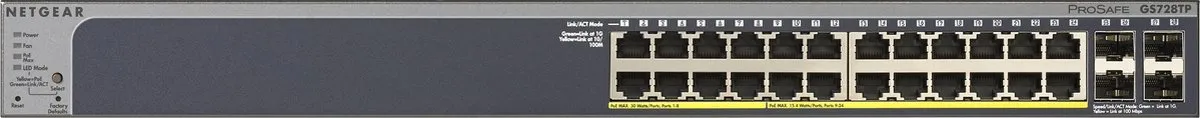 Netgear GS728TP Smart Managed Switch 24x PoE 1Gbps - 4x SFP