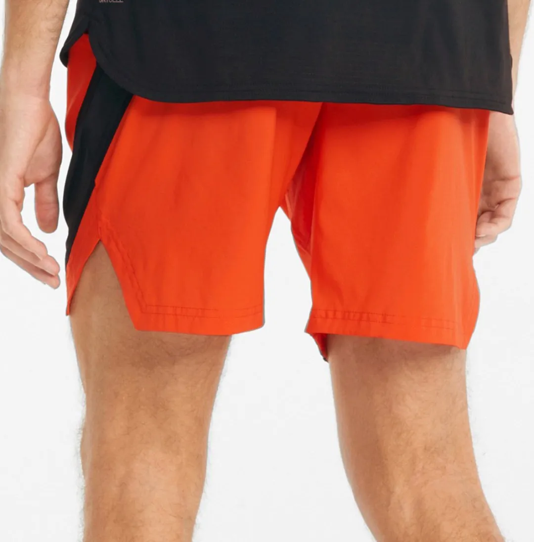 PUMA Train Vent Woven 7' Sportbroek Short - Maat L - Rood/Zwart