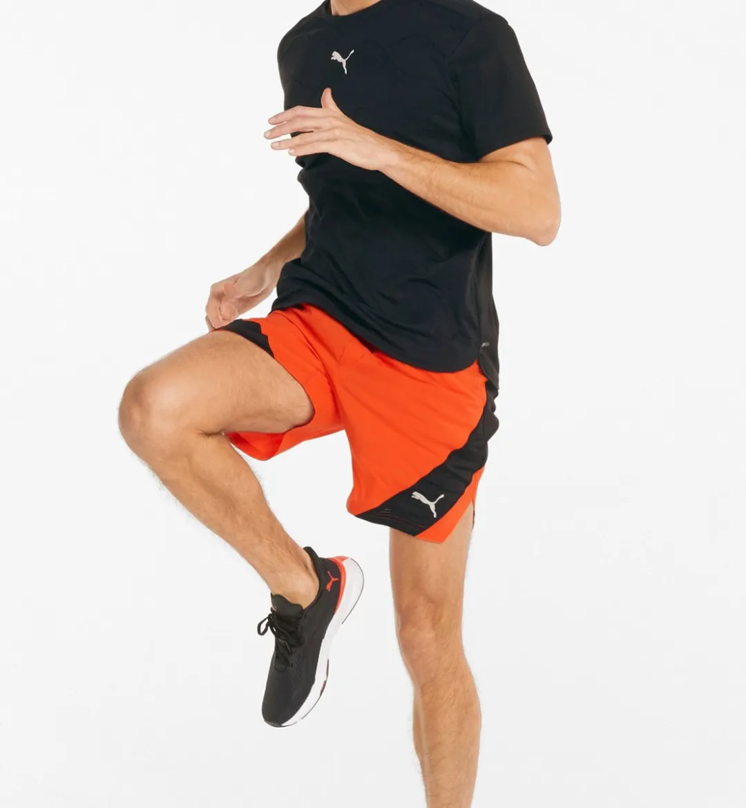 PUMA Train Vent Woven 7' Sportbroek Short - Maat L - Rood/Zwart
