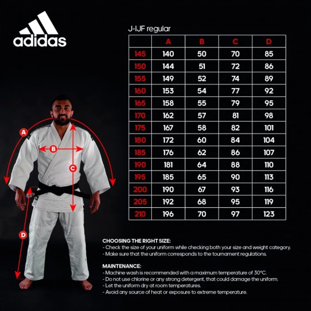adidas Judopak Champion IJF-goedgekeurd 155 - Blauw