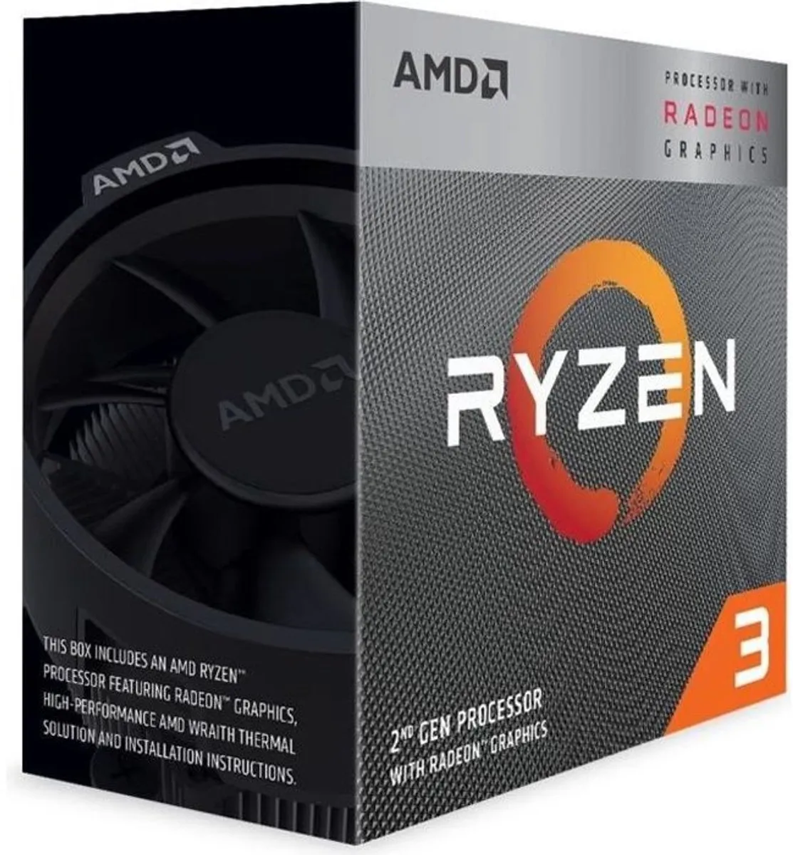 AMD Ryzen 3 3200G Processor - 4 Core/16 Threads - 3,6/4,0GHz - AM4 - Incl. koeler