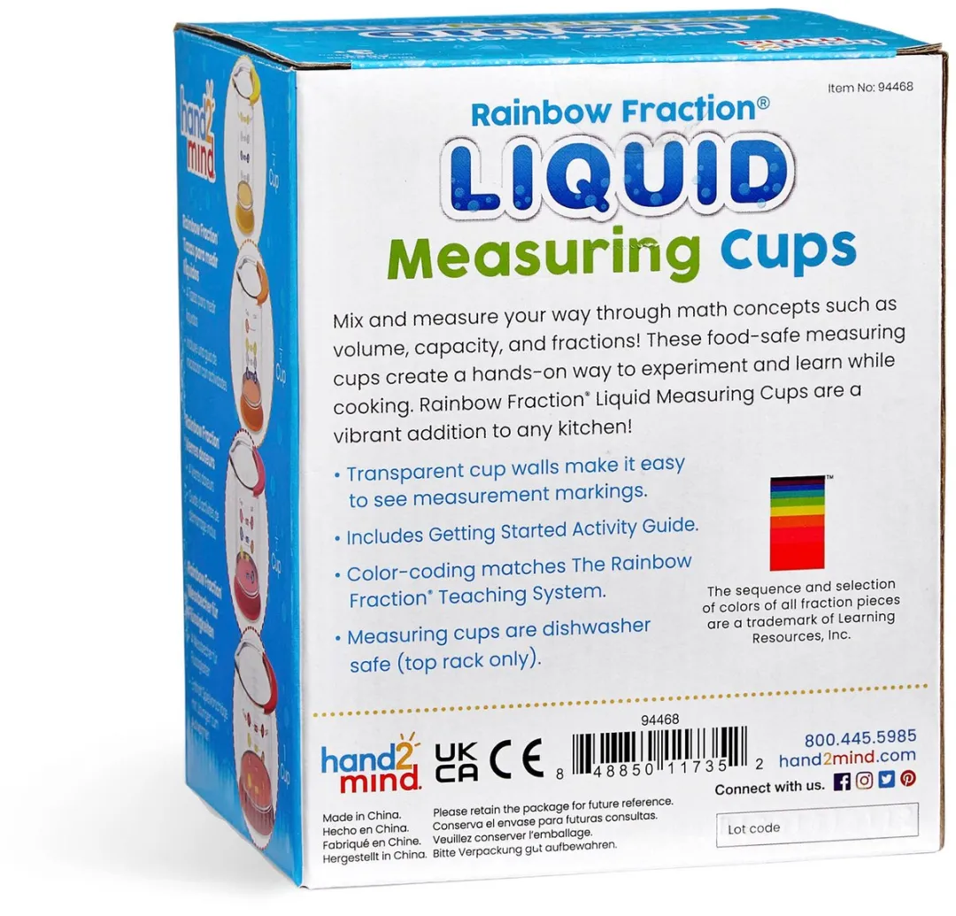 Learning Resources Rainbow Fraction Maatbekers - Meerkleurig
