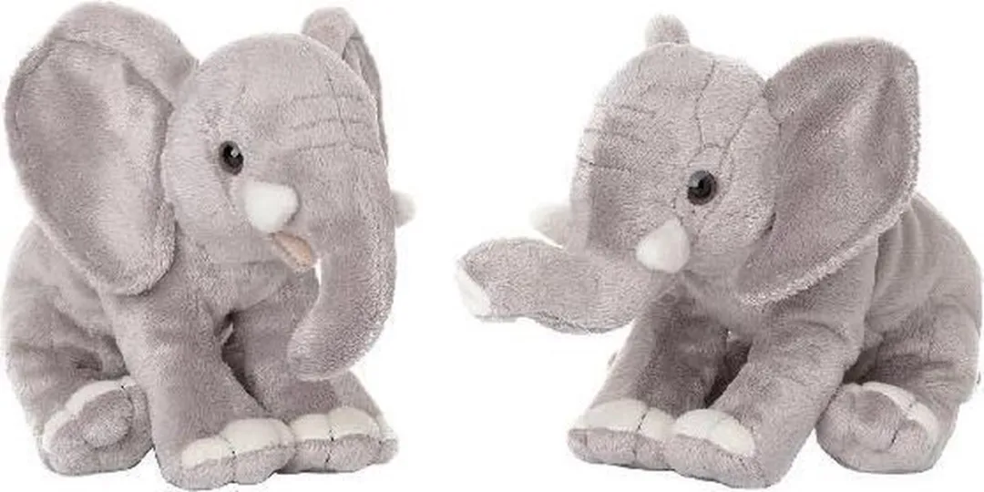 WNF Pluche Afrikaanse Olifant 18cm - Grijs