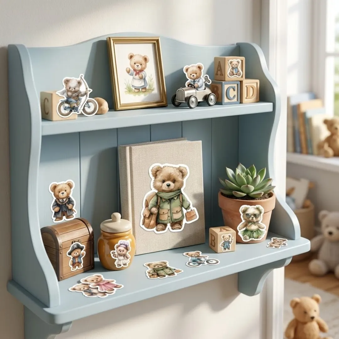 NuveX Teddybeer Stickers - 50 Stuks - Multikleur