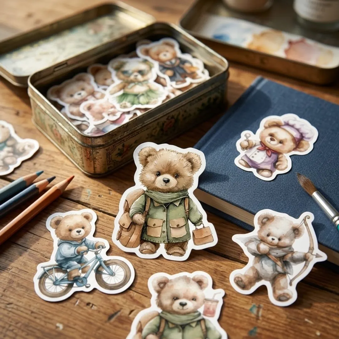 NuveX Teddybeer Stickers - 50 Stuks - Multikleur