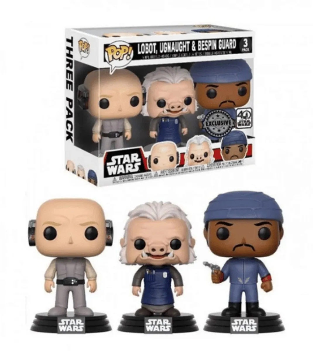 Funko POP Star Wars Pack - Lobot Ugnaught Bespin Guard - Veelkleurig