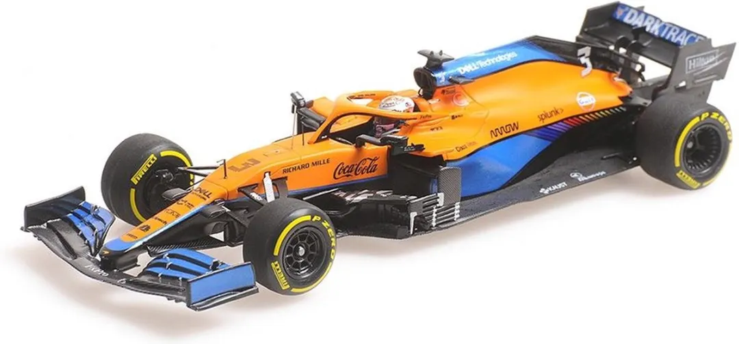 McLaren F1 Team MCL35M #3 Bahrein GP 2021 - Minichamps - Oranje/Blauw