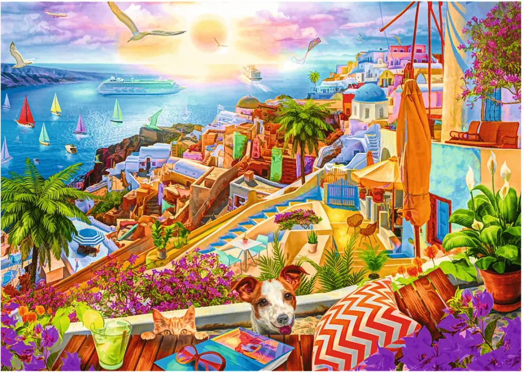 Trefl Santorini Legpuzzel 1000 Stuks - Premium Plus - Meerkleurig