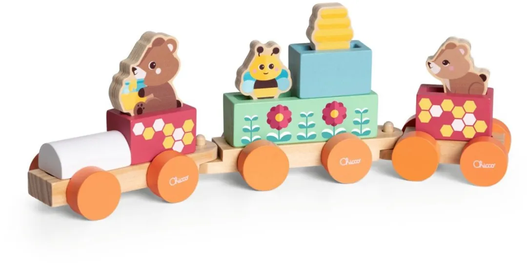 Chicco My Wooden Friends Houten Treinset Multi