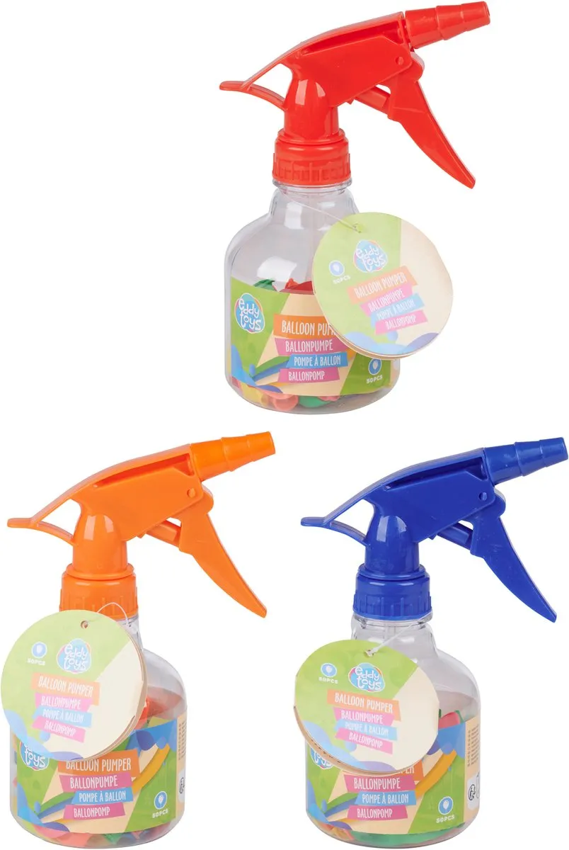Eddy Toys Ballonpomp Set - 50 Stuks Multicolor