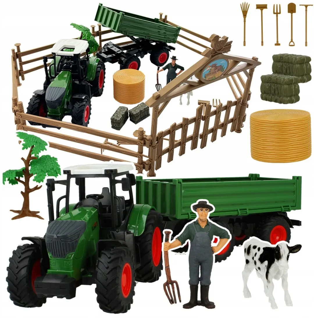 Lean Toys Boerderij Tractor met Aanhanger