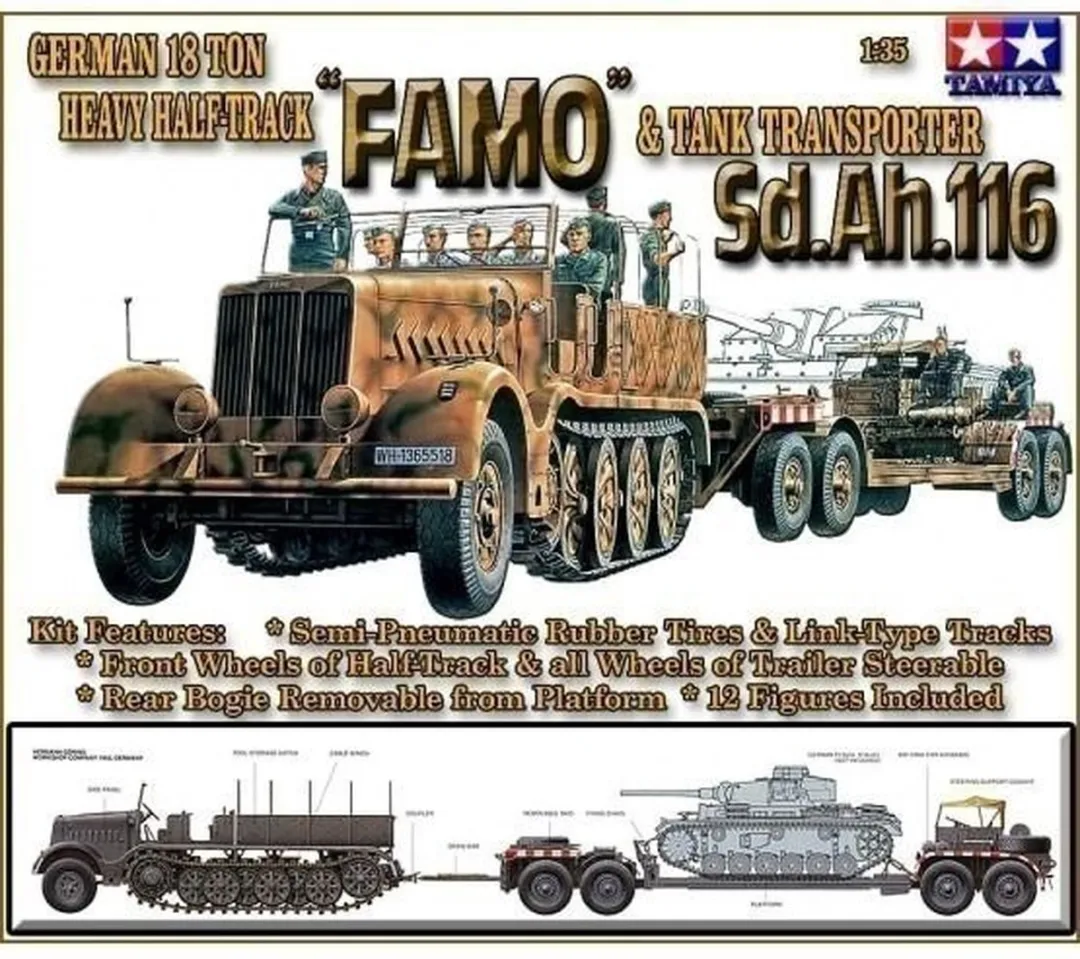 Tamiya 35246 German SdKfz.9 Famo Modelbouwpakket - 1:35 - Multi
