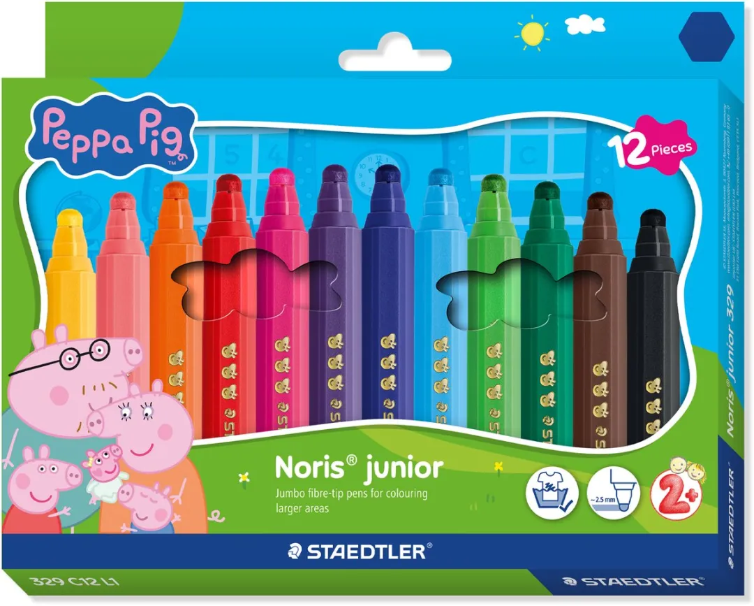 STAEDTLER Peppa Pig Noris Junior Kleurstiften - 12 Stuks