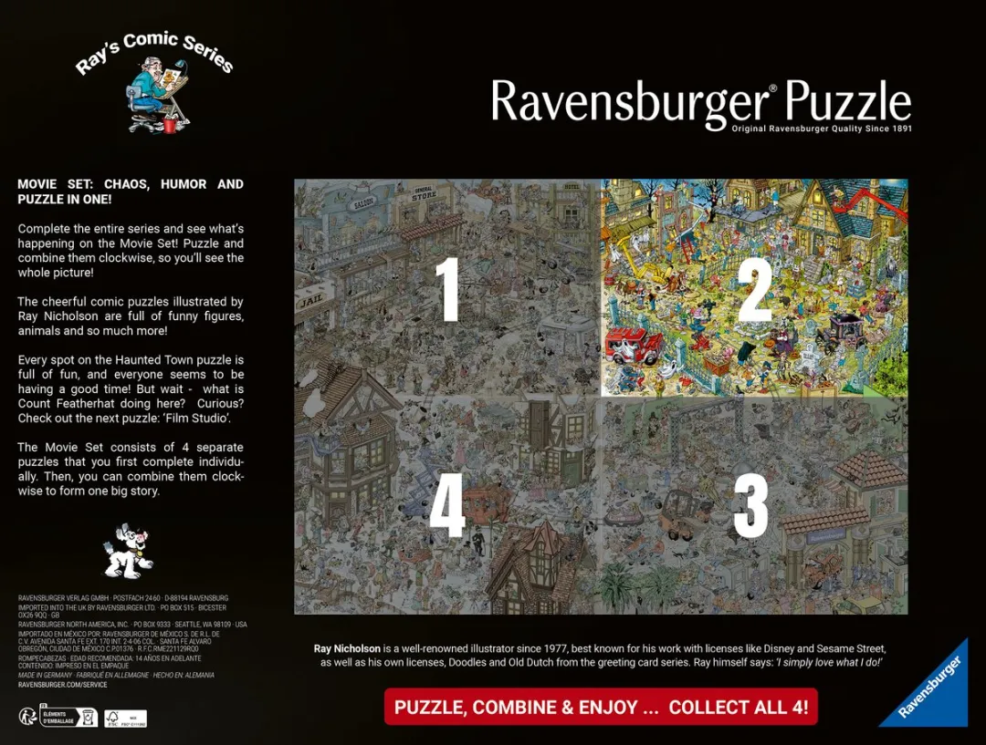 Ravensburger Movie Set 2 Haunted House Legpuzzel 1000 Stuks - Meerkleurig