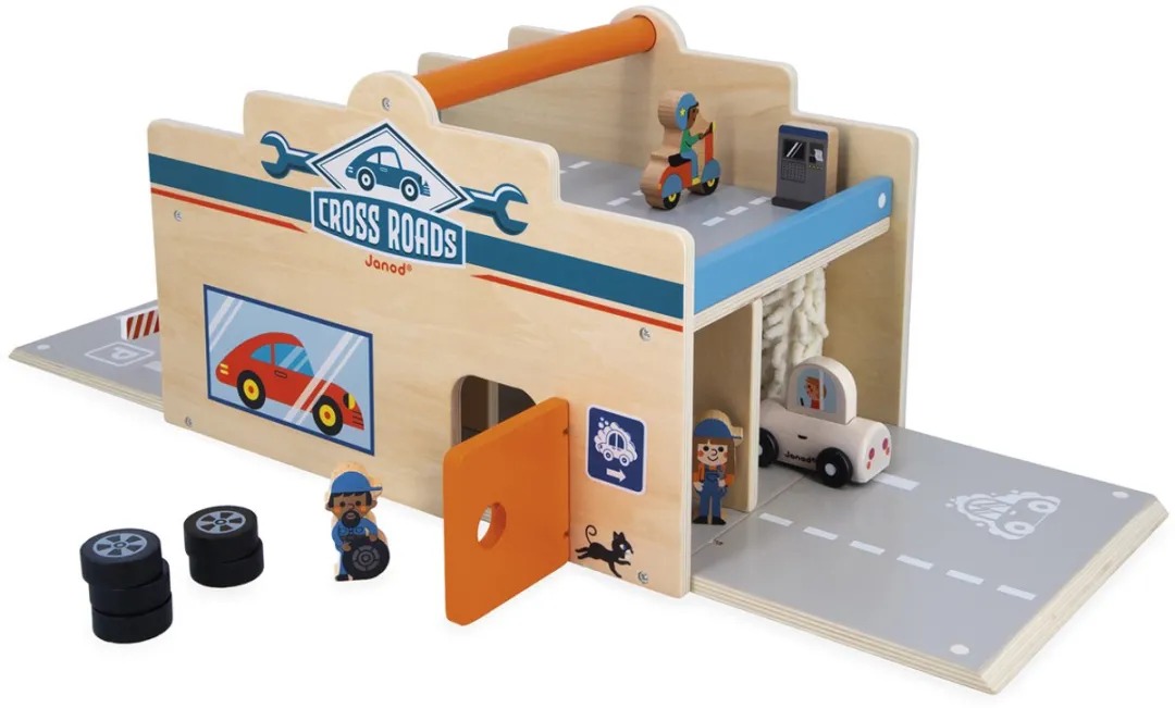 Janod Crossroads Mijn Eerste Garage 5918 - Meerkleurig
