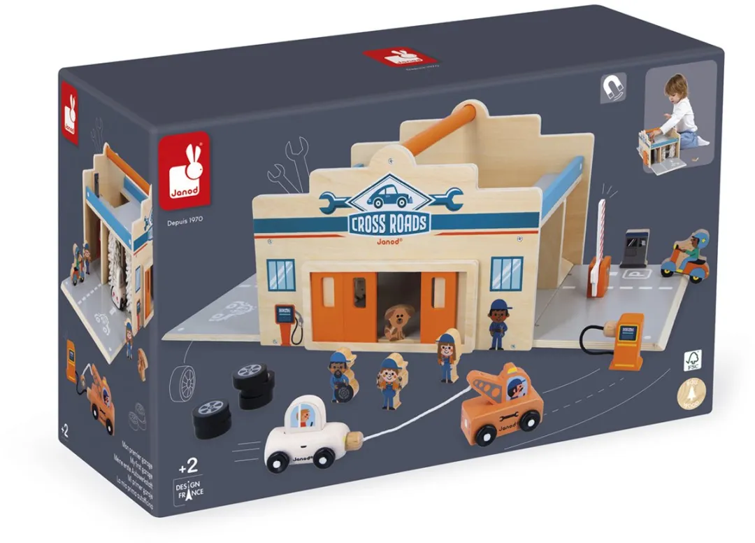 Janod Crossroads Mijn Eerste Garage 5918 - Meerkleurig - afbeelding 6 van 6