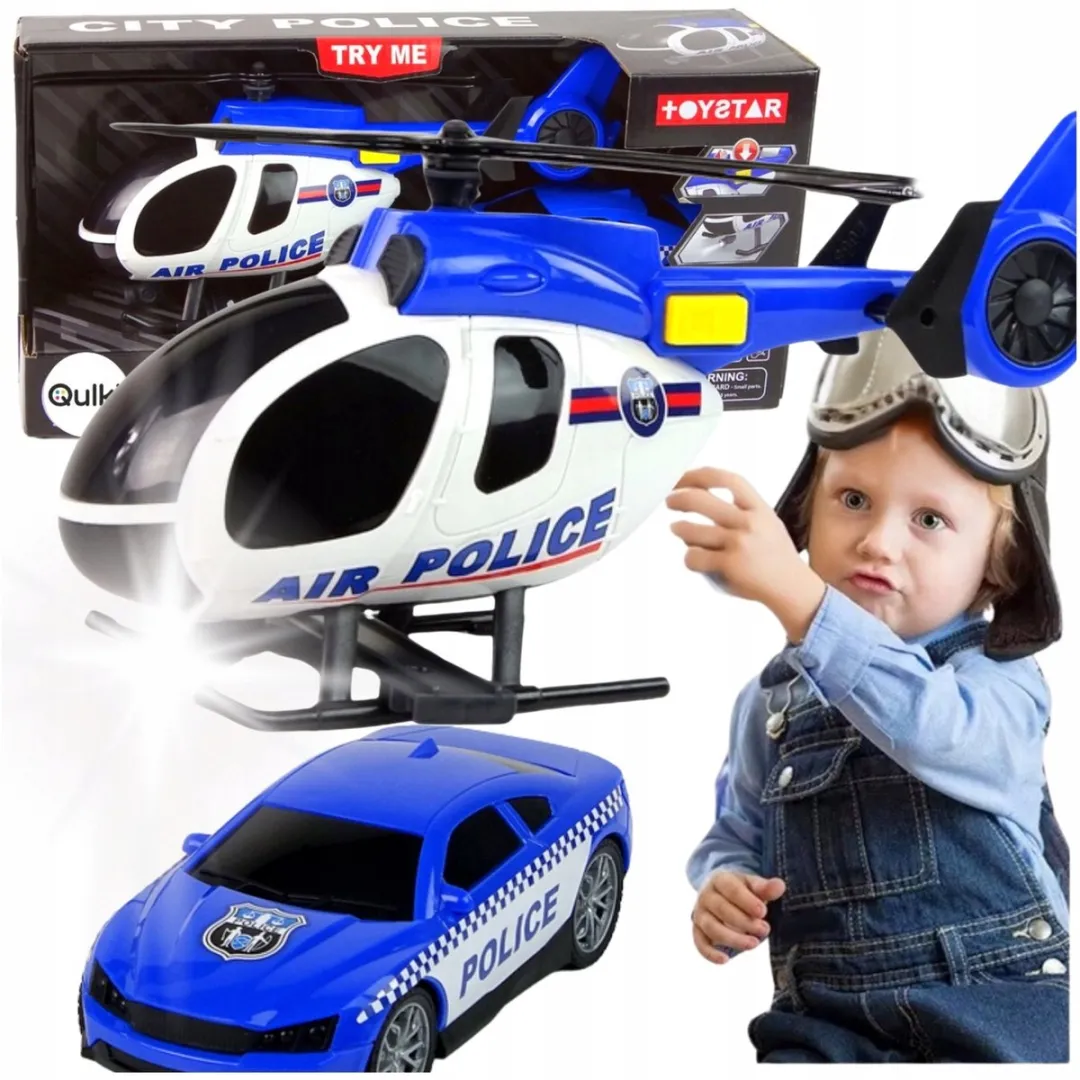 Toystar Politie Helikopter & Auto Set