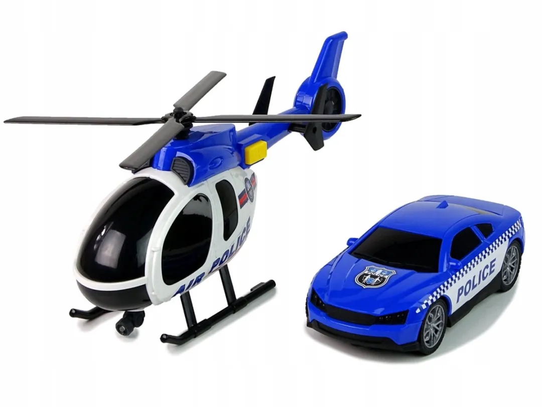 Toystar Politie Helikopter & Auto Set - Licht en Geluid - 3 Jaar+