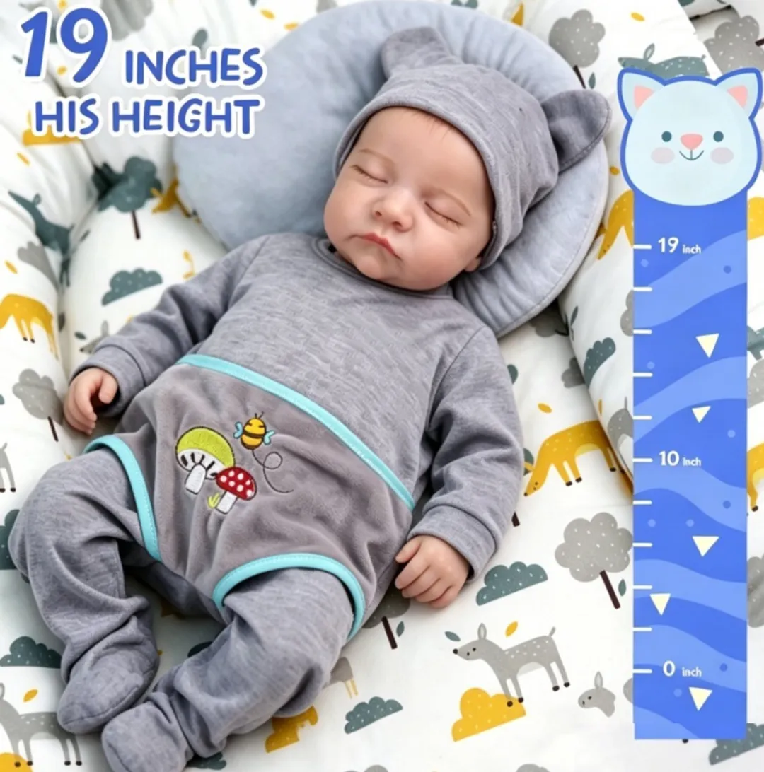 ECTEATOY Levensechte Reborn Baby Pop Jongen 48cm