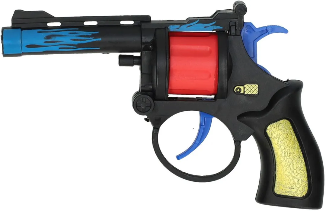 Johntoy Klappertjes Revolver - Multi kleuren