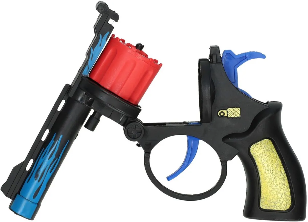 Johntoy Klappertjes Revolver - Multi kleuren