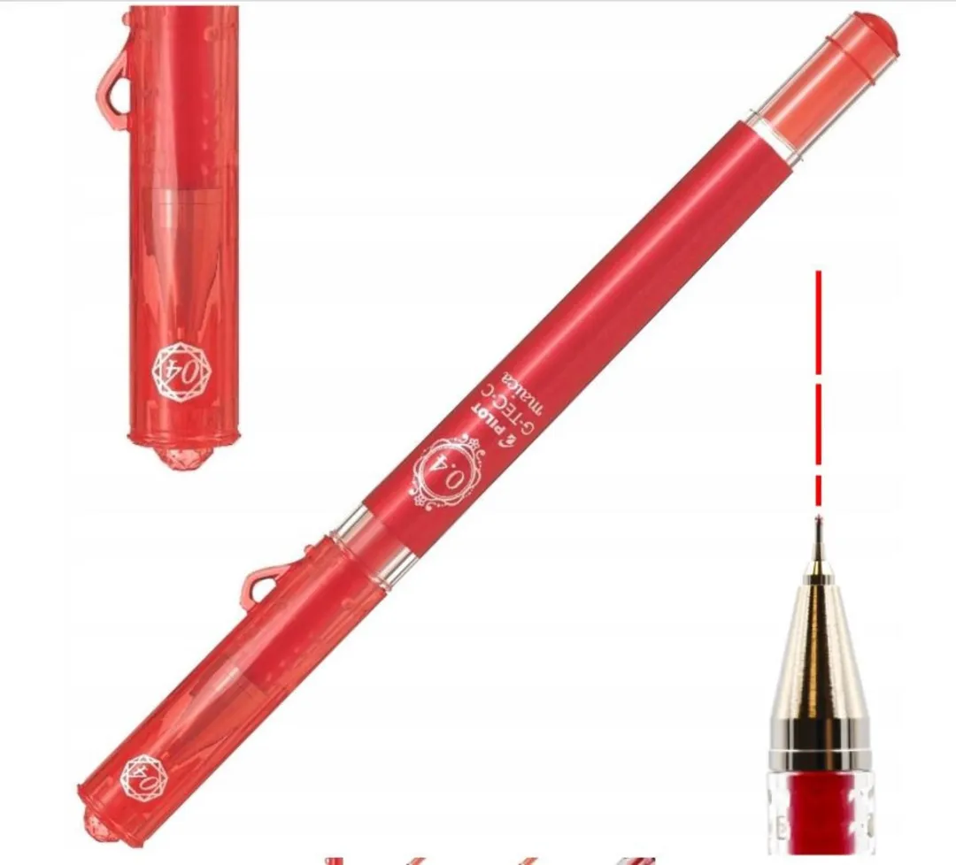 Pilot Gelpen Rood 0.4mm - met Kristal op Dop