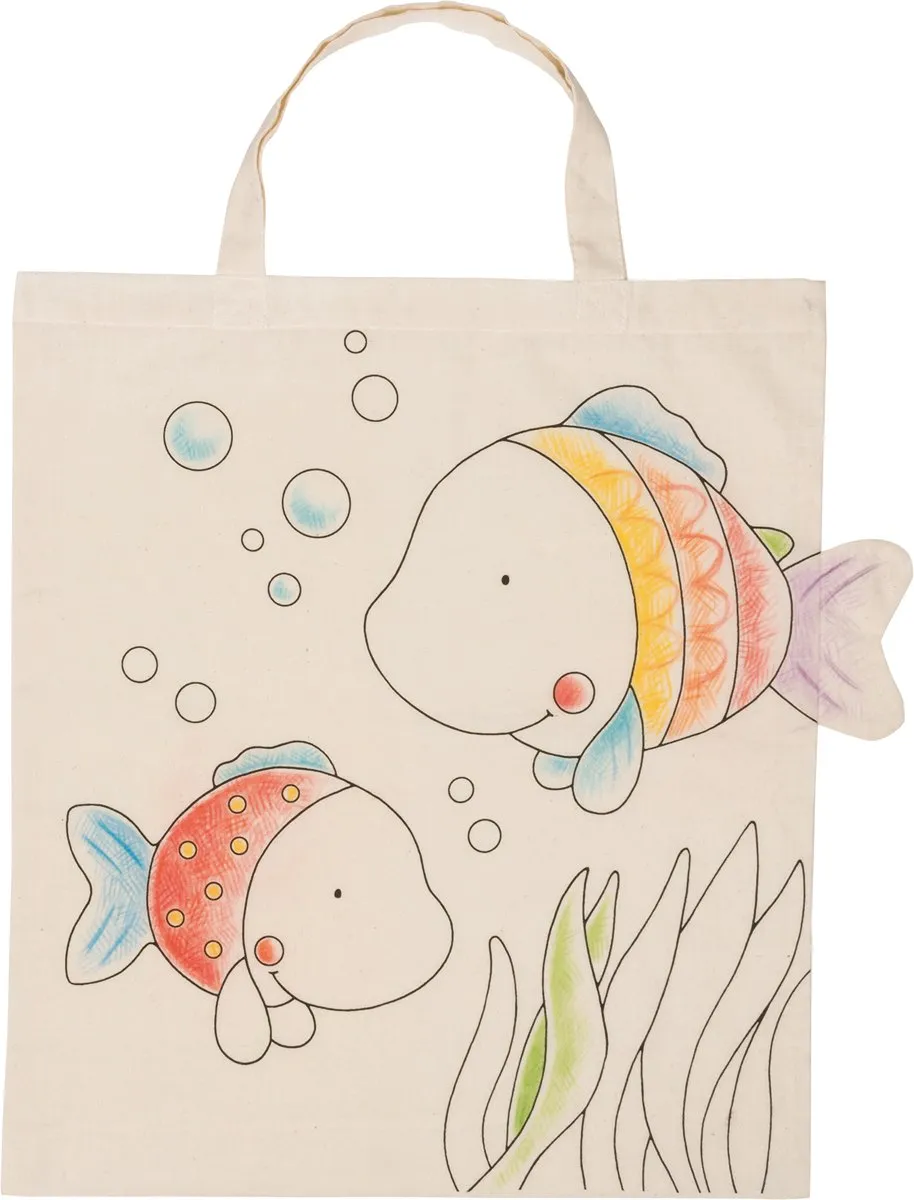 Goki Draagtas Vissen 38x42cm