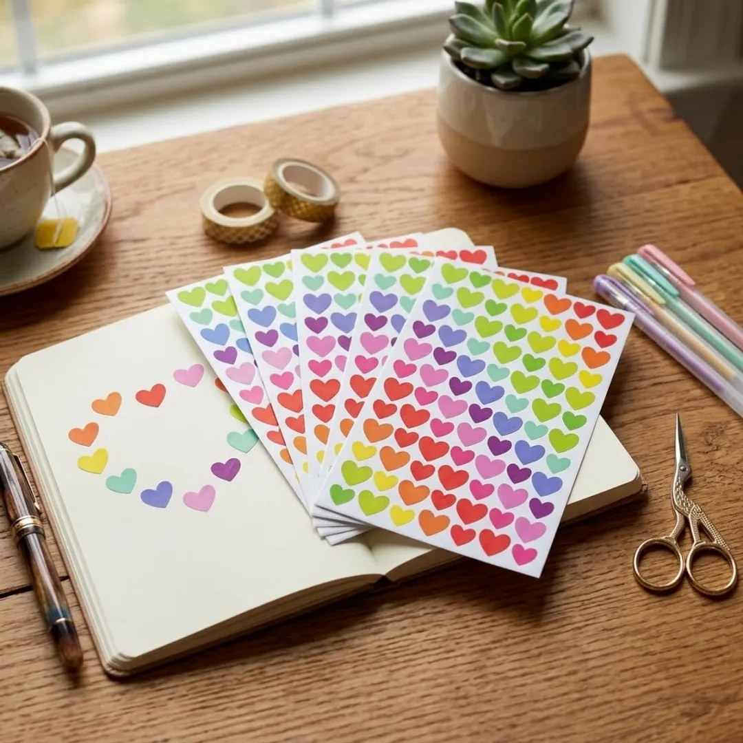 NuveX Hartstickers Multikleur - 1512 Stuks