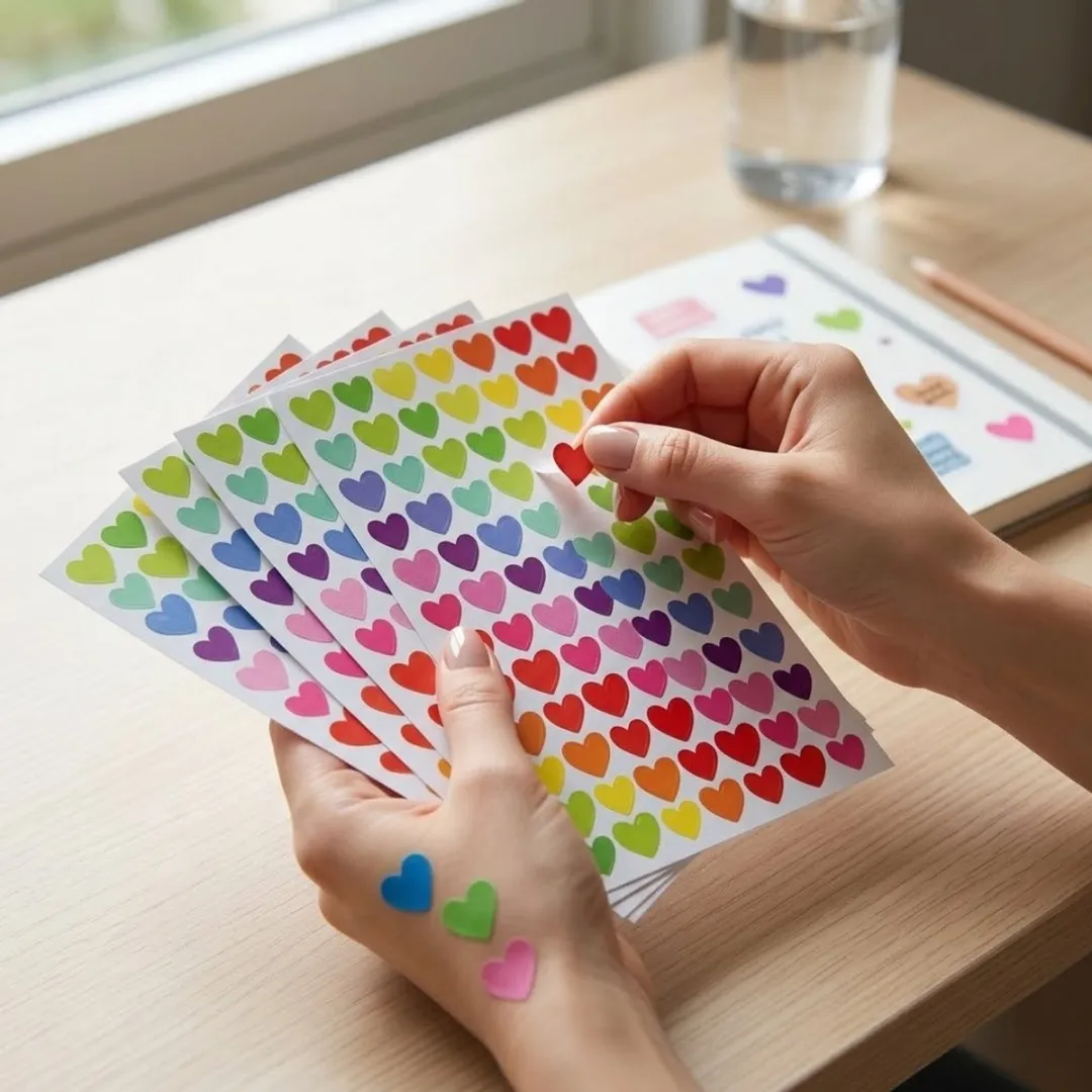 NuveX Hartstickers Multikleur - 1512 Stuks