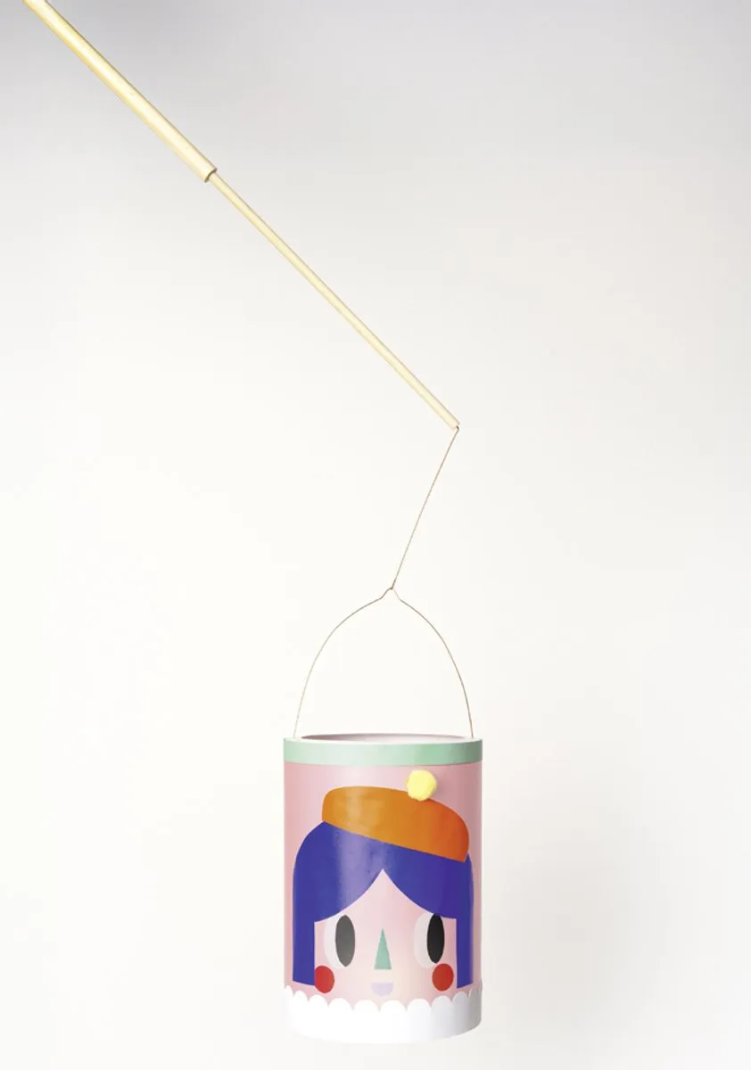 Folia LED Lantaarnstokhouder Meerkleurig - 58cm