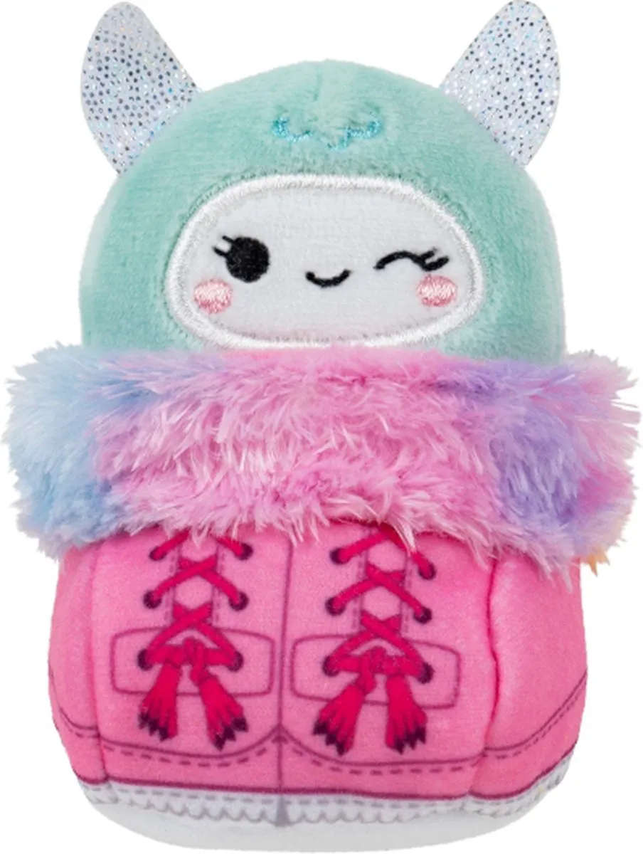 Squishmallows Squishville Snow Day Accessory Set - Blauw/Roz/Geel