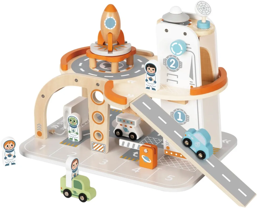 Tooky Toy TJ903 Houten Speelgoedgarage