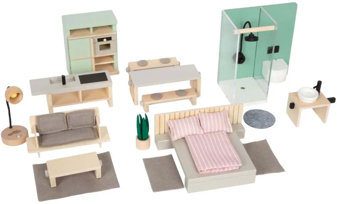Small Foot Poppenhuis Meubelset Scandinavische Stijl - Multi kleuren