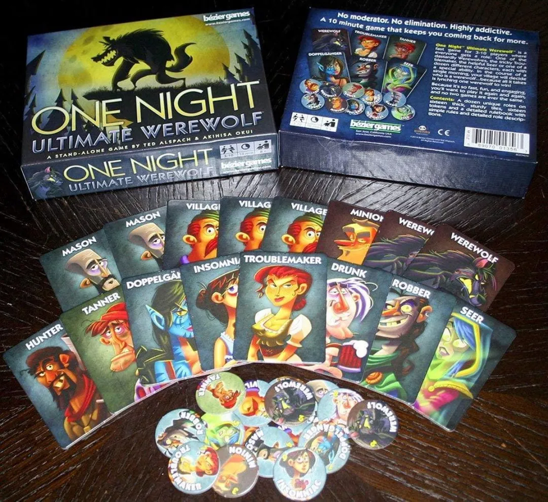 Asmodee Ultimate Werewolf One Night - Kaartspel - Geel/Zwart