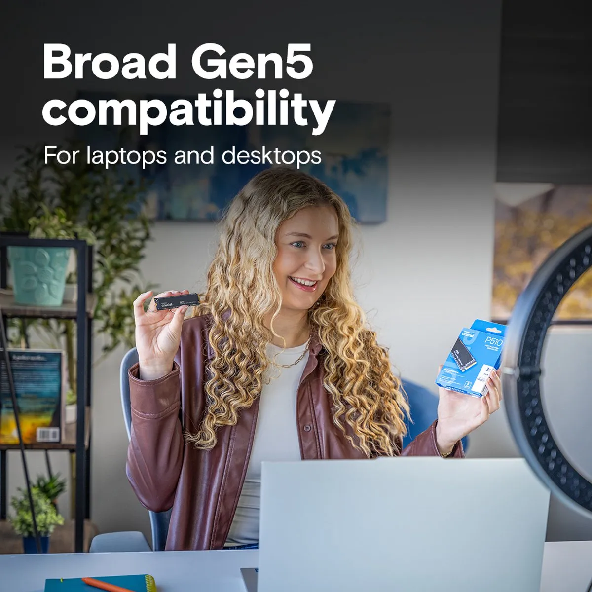 Crucial P510 CT1000P510SSD8 NVMe SSD 1TB - Gen5