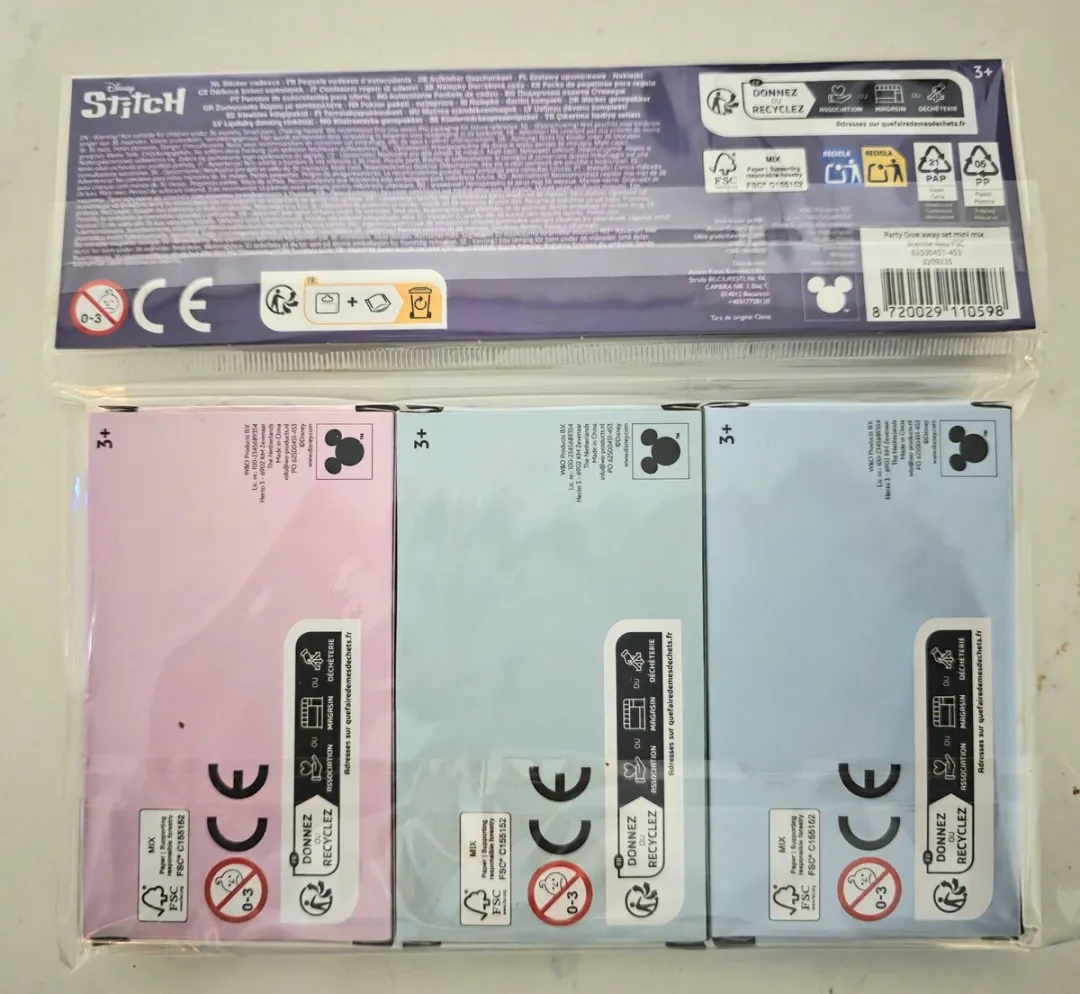 Disney Stitch & Angel Stickers 3-Pack - 3 Doosjes